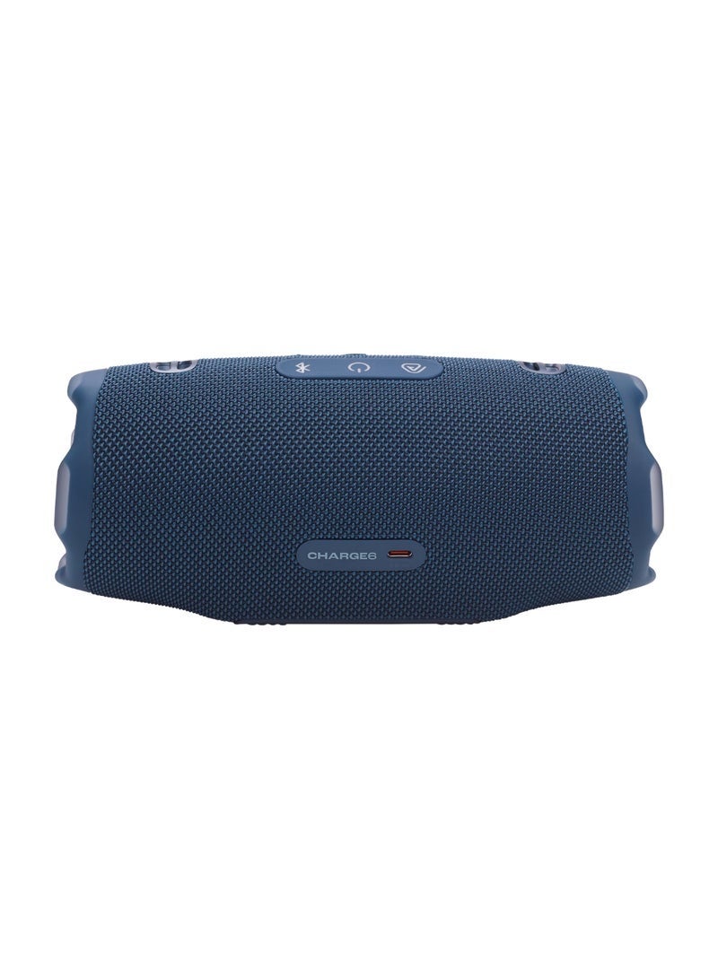 JBL Charge 6 - Portable Waterproof And Drop-Proof Bluetooth Speaker With Built-In Power Bank, Multi-Speaker Connection Via Auracast, Up To 28 Hours Playtime, Fast Charging, And Powerful Sound Blue - Image 4